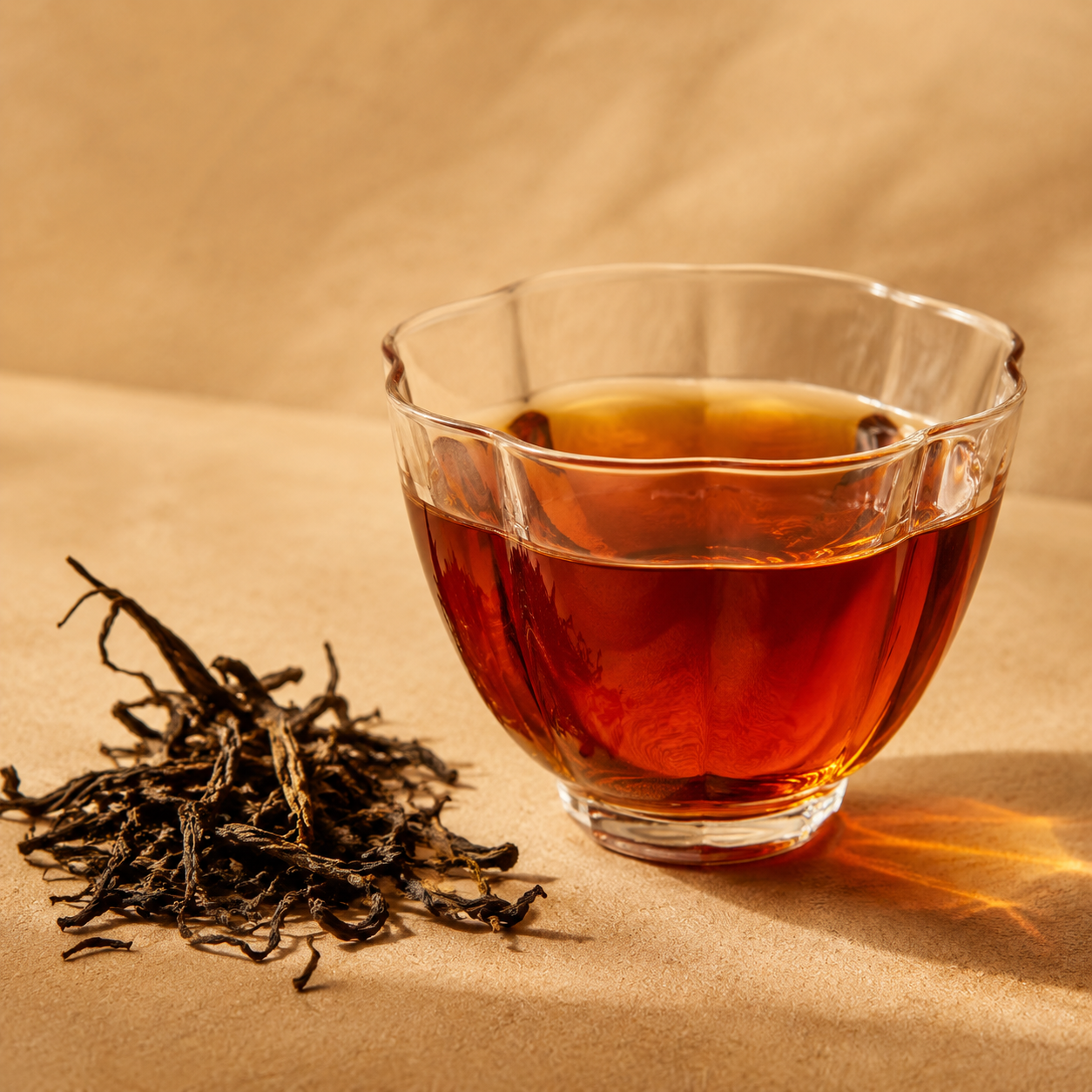 Honey Black Tea tea and loose leaves